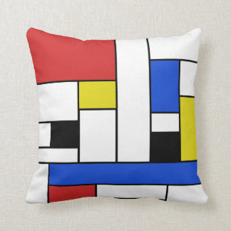 Mondrian zeichnet Wurfs-Kissen Kissen
