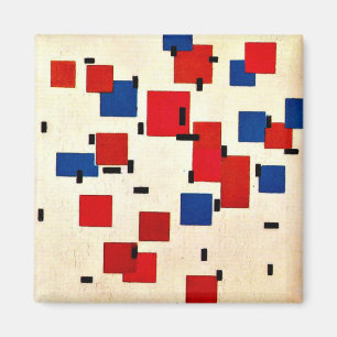 Mondrian - Zusammensetzung in Farbe A Magnet