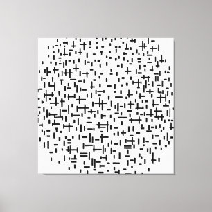 MONDRIAN - ZUSAMMENSETZUNG IN LINIE Zweiter Staat  Leinwanddruck