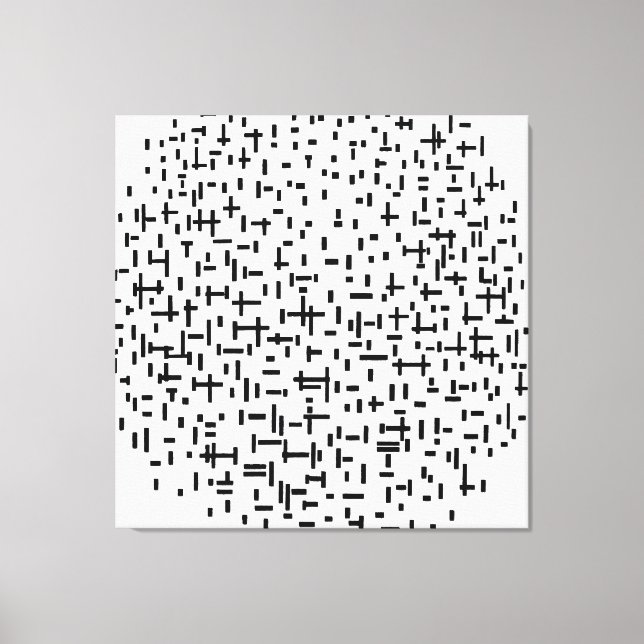 MONDRIAN - ZUSAMMENSETZUNG IN LINIE Zweiter Staat  Leinwanddruck (Vorderseite)