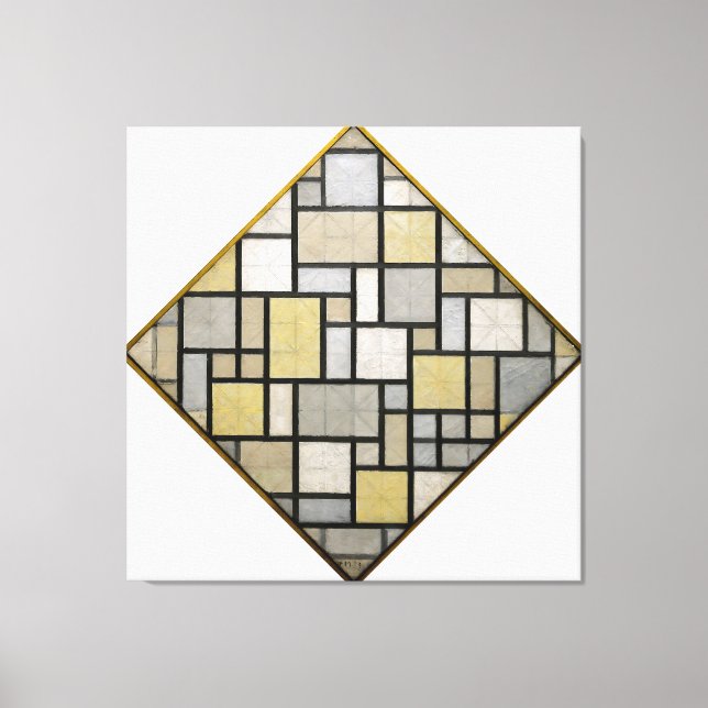 MONDRIAN - ZUSAMMENSETZUNG MIT GRID 5: LOZENGE - 1 LEINWANDDRUCK (Vorderseite)