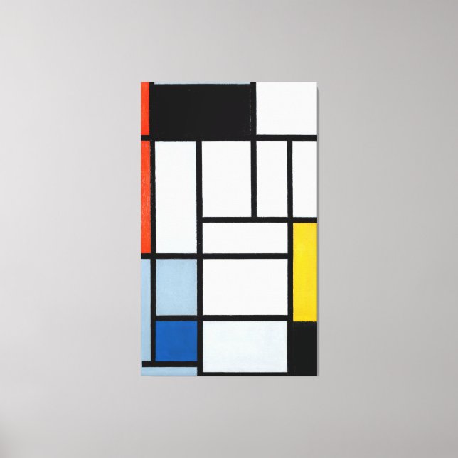 MONDRIAN - ZUSAMMENSETZUNG MIT ROT, SCHWARZ, GELB  LEINWANDDRUCK (Vorderseite)