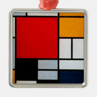 Mondrian - Zusammensetzung with large red plane