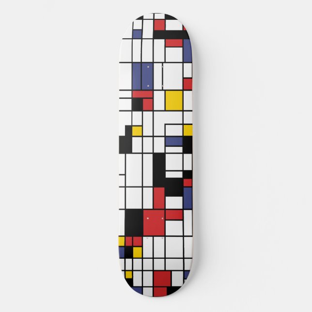 Mondrianesque Skateboard (Vorderseite)