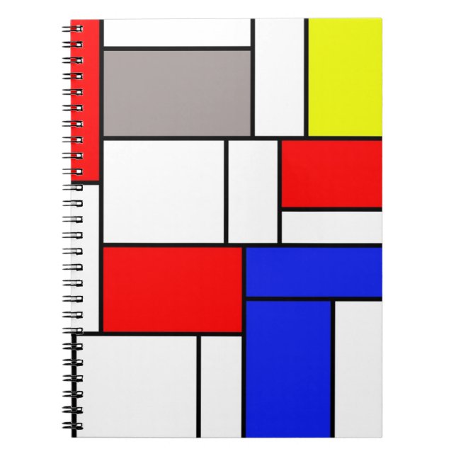 mondrischer Stil Notizblock (Vorderseite)
