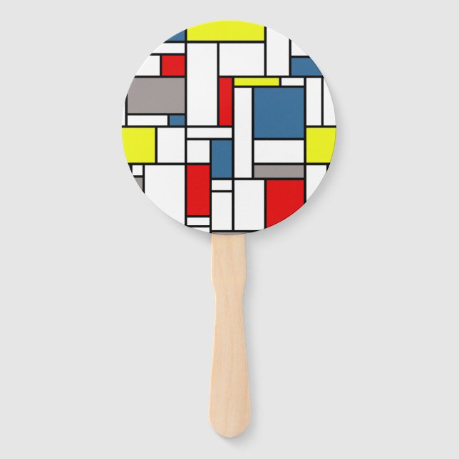 Mondrisches Design Fächer (Vorderseite)