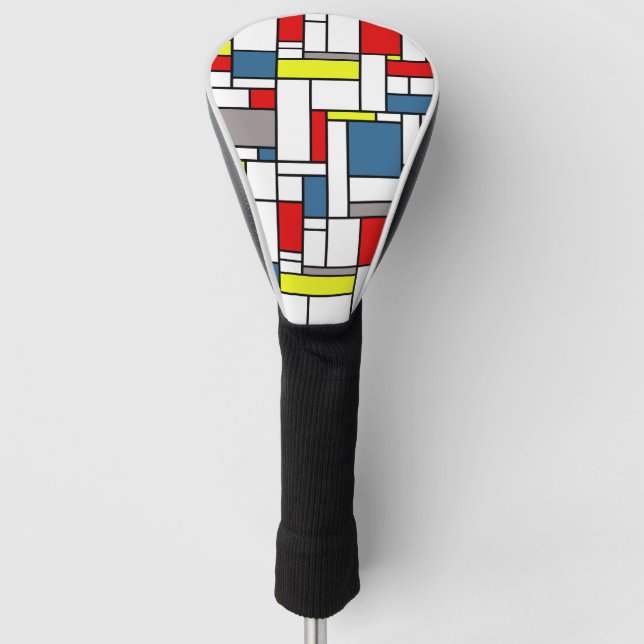 Mondrisches Design Golf Headcover (Vorderseite)