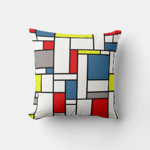 Mondrisches Design Kissen