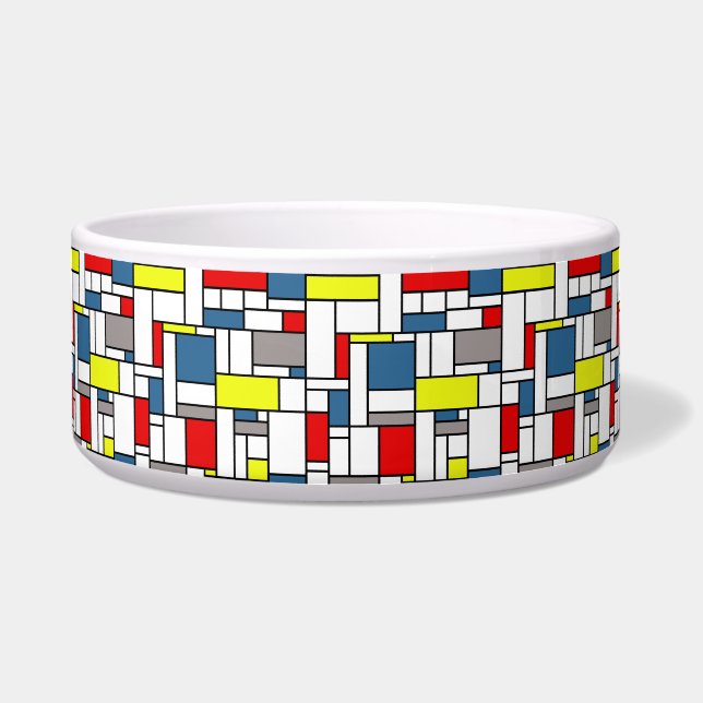 Mondrisches Design Napf (Vorderseite)