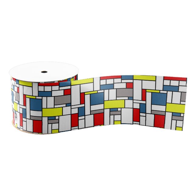 Mondrisches Design Ripsband (Spule)