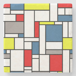 Mondrisches Design Steinuntersetzer
