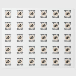 Monds raus Besen raus Hexe Halloween Geschenkpapier