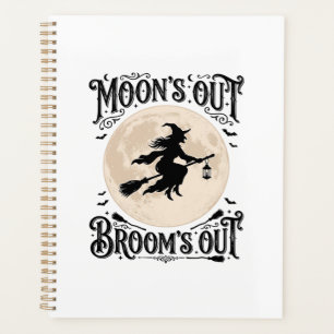 Monds raus Besen raus Hexe Halloween Planer