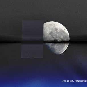 Mondsatz, Internationale Raumstation, Decoupage Seidenpapier