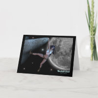 "Mondschein-Aufstiegs-" Klettern-Grafik-Karten