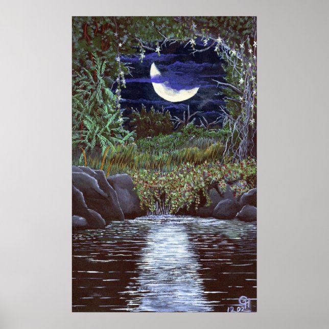 Mondschein-Fall-Kunst-Druck-Plakat Poster (Vorne)