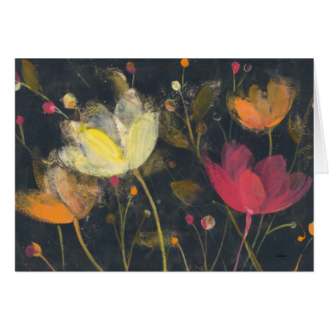 Mondschein-Garten auf Schwarzem (Vorderseite (Horizontal))