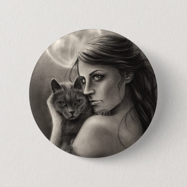 Mondschein-Knopf Button (Vorderseite)