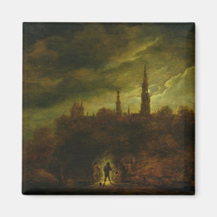Mondschein-Landschaft Magnet