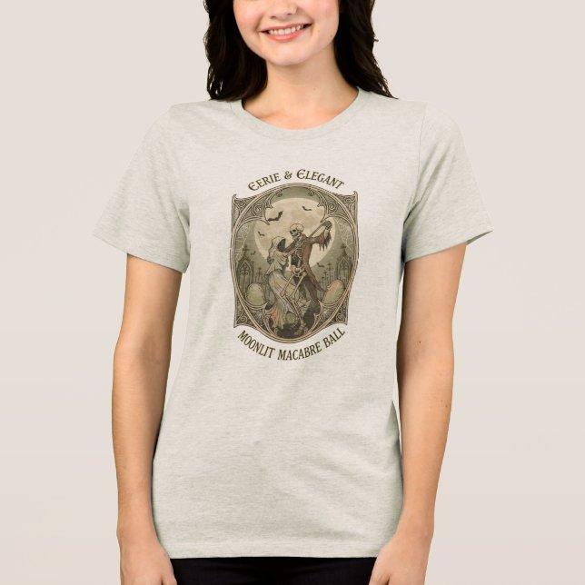 Mondschein-Makabrer-Ball Tri-Blend Shirt (Vorderseite)