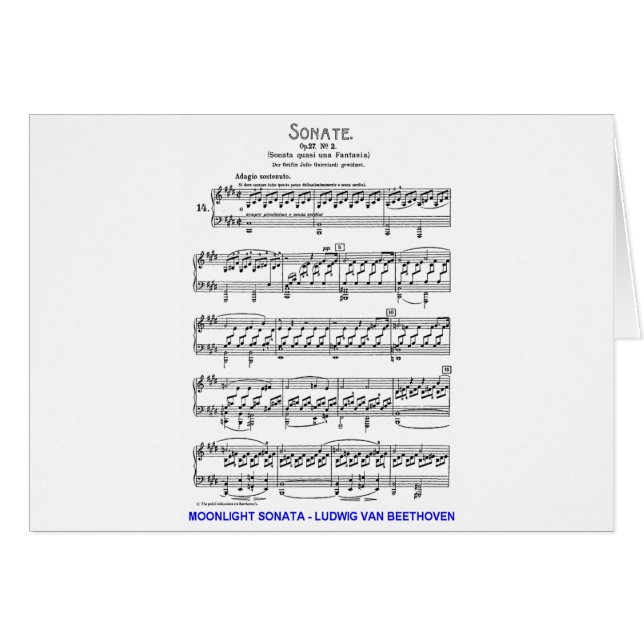Mondschein-Sonate-Ludwig-Beethoven (Vorderseite (Horizontal))
