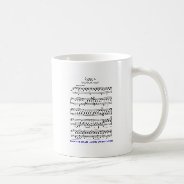 Mondschein-Sonate-Ludwig-Beethoven Tasse (Rechts)