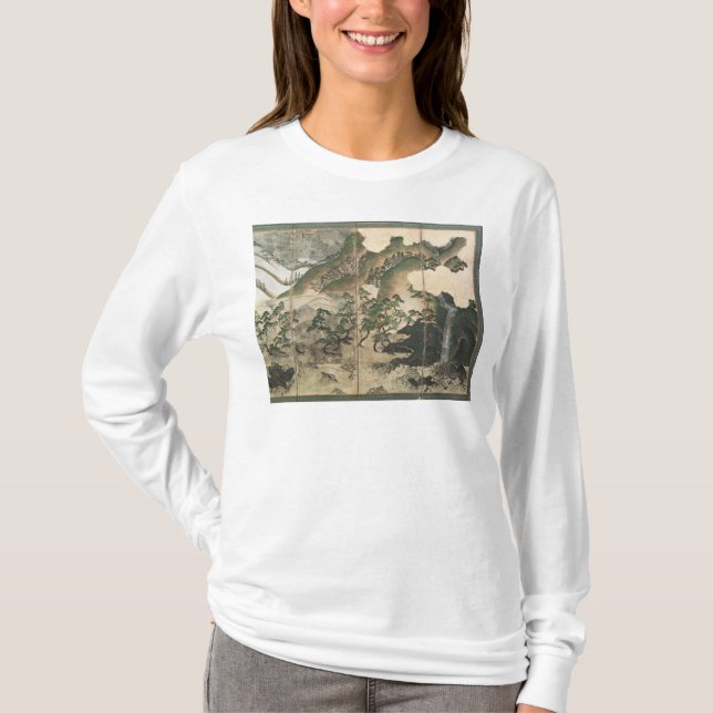 Mondschein-Winter-Landschaft T-Shirt (Vorderseite)