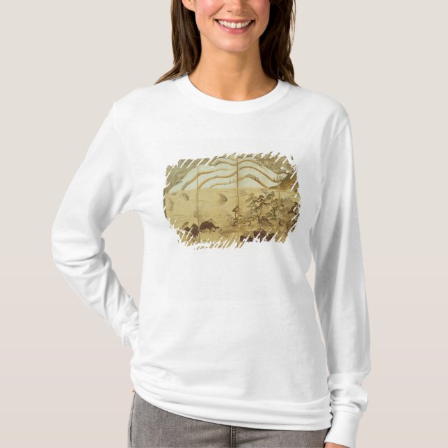 Mondschein-Winter-Landschaft T-Shirt (Vorderseite)