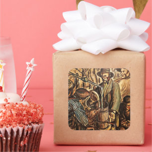 Mondscheinbrenner bei der Herstellung von White-Li Quadratischer Aufkleber