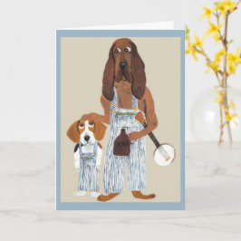Mondschleicher-Hound und Beagle-Welpe Karte