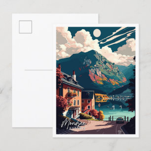Mondsee Österreich Vintage-Reiseillustration Postkarte