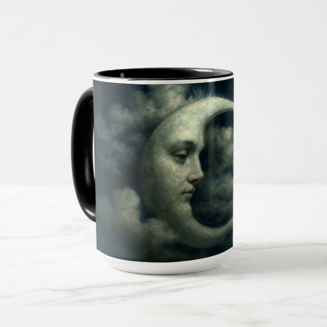 Mondsichel-Gesicht Tasse (Vorderseite Links)