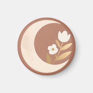 Mondsichel-Tulpe Floral Minimalistisch Magnet