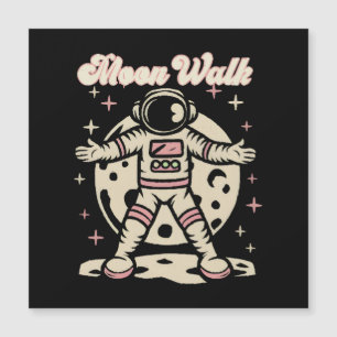Mondspaziergang Astronaut Magnetkarte