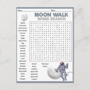 Mondspaziergang Weltraumforschung Postkarte
