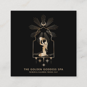 *~* Mondstars Goldene Göttin Meer Badeort Urner W Quadratische Visitenkarte