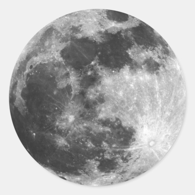 Mondsticker Galaxie Weltraumstars Planet Foto Runder Aufkleber (Vorderseite)