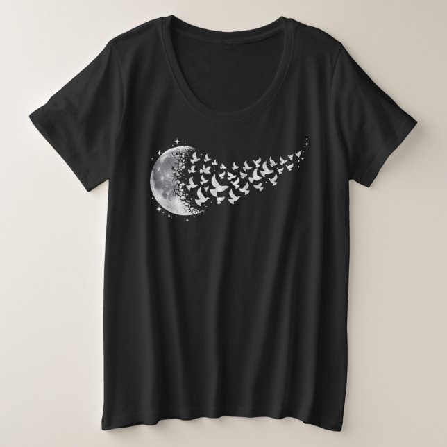 Mondtaube Große Größe T-Shirt (Design vorne)