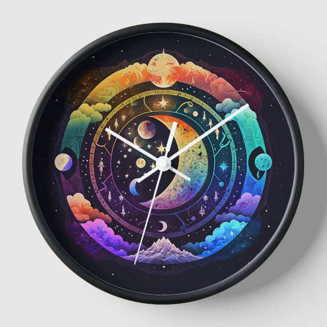 Mondträume Wanduhr (Vorderseite)