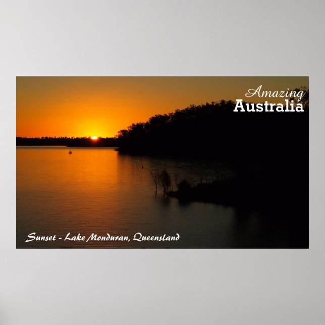 Monduraler Sonnenuntergangssee Poster (Vorne)