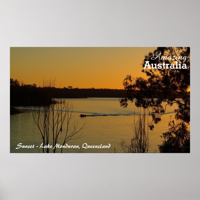 Monduraler Sonnenuntergangssee Poster (Vorne)