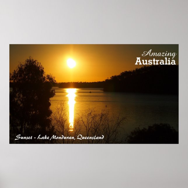 Monduraler Sonnenuntergangssee Poster (Vorne)