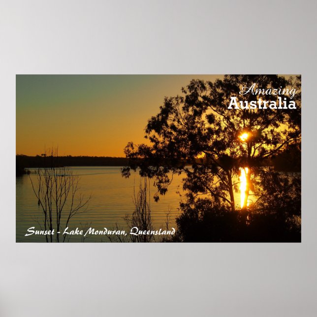 Monduraler Sonnenuntergangssee Poster (Vorne)
