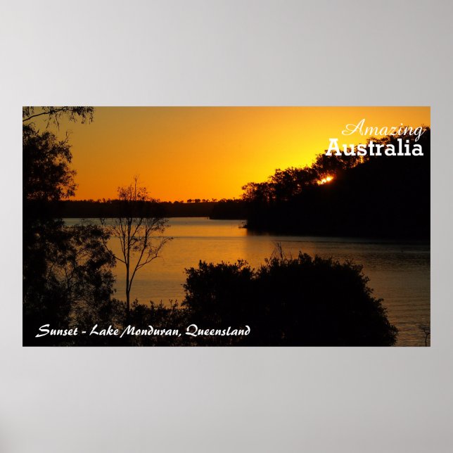 Monduraler Sonnenuntergangssee Poster (Vorne)