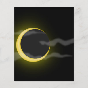 Mondwolken-Cartoon-Wolken Sterne Mondsichel Flyer