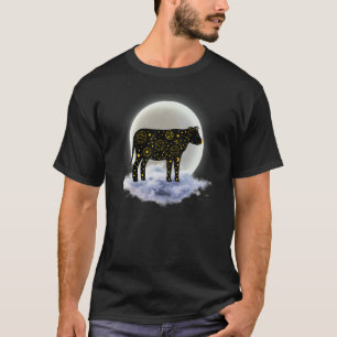Mondwolken und Kuh Astrologie Heidnische Wahrsager T-Shirt