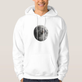 Mondwurm Surreal Vollmond Weltraum Kunst Hoodie