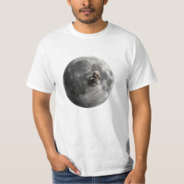 Mondwurm Surreal Vollmond Weltraum Kunst T-Shirt