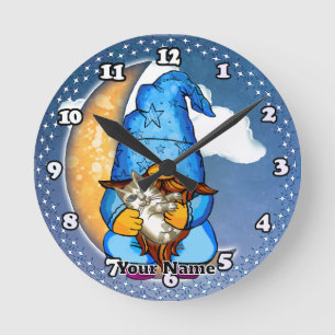 Mondzwerg Runde Wanduhr