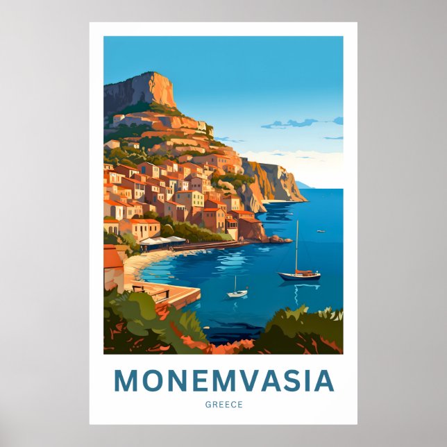 Monemvasia Griechenland Reisen Print Poster (Vorne)